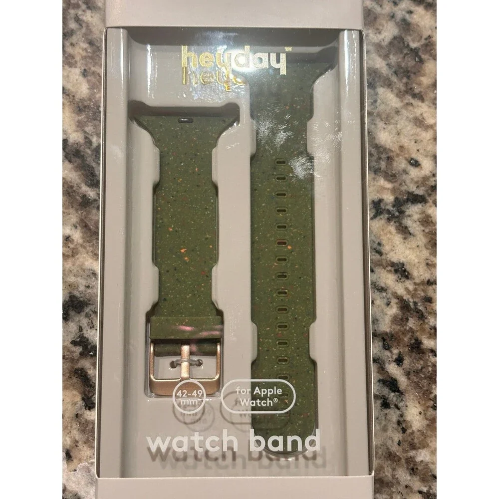 Universal Silicone Watch Band - heyday™‎ Olive Speckle 42-49mm For Apple Watch